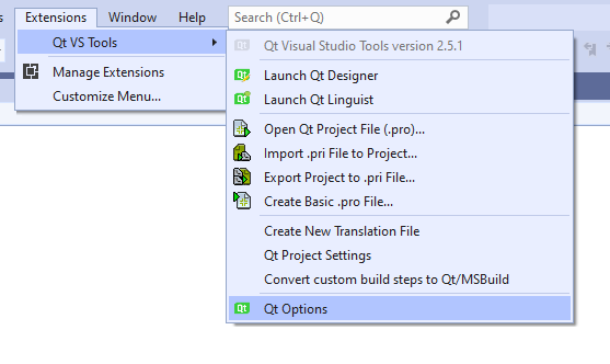 Qt VS Tools for Visual Studio 2022